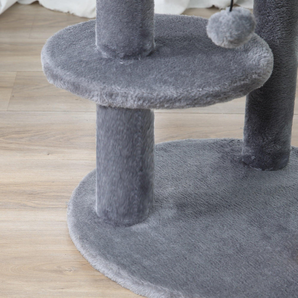 Deluxe 3-Tier Cat Condo Tower, 104cm - Grey - Cat Trees - Purr Wish
