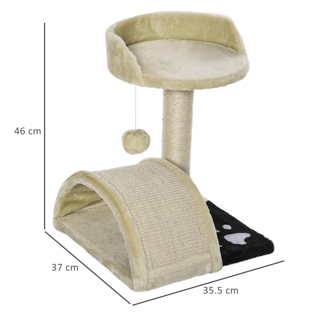 Cat Tree with Perch & Scratching Post - Beige - Cat Trees - Purr Wish