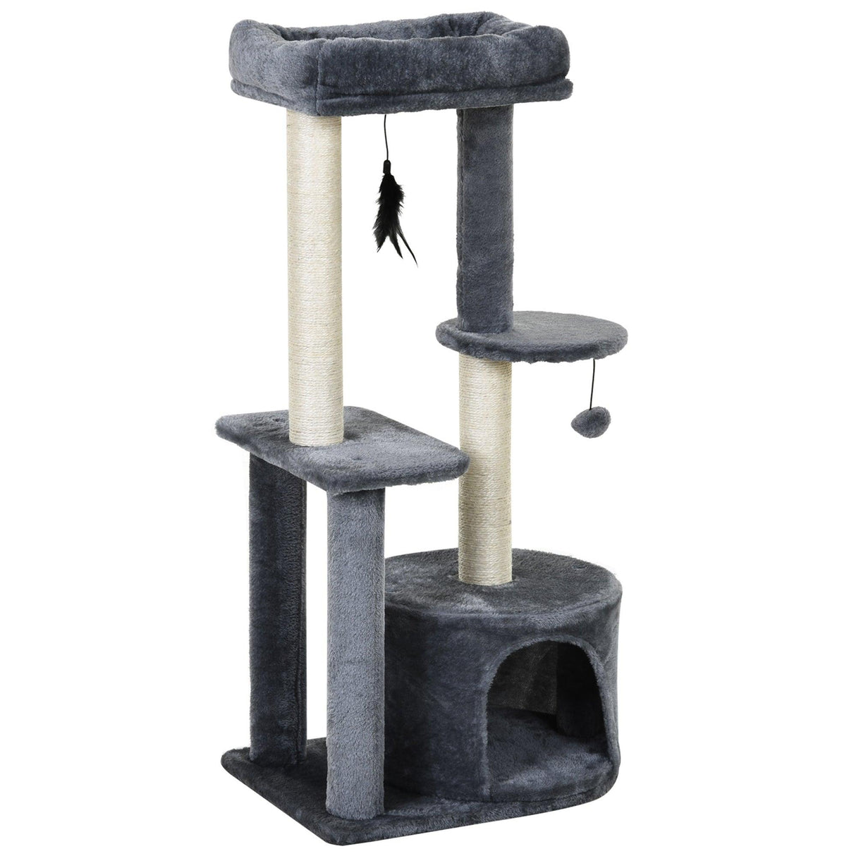Multi-Activity Cat Tower, 100cm - Grey - Cat Trees - Purr Wish