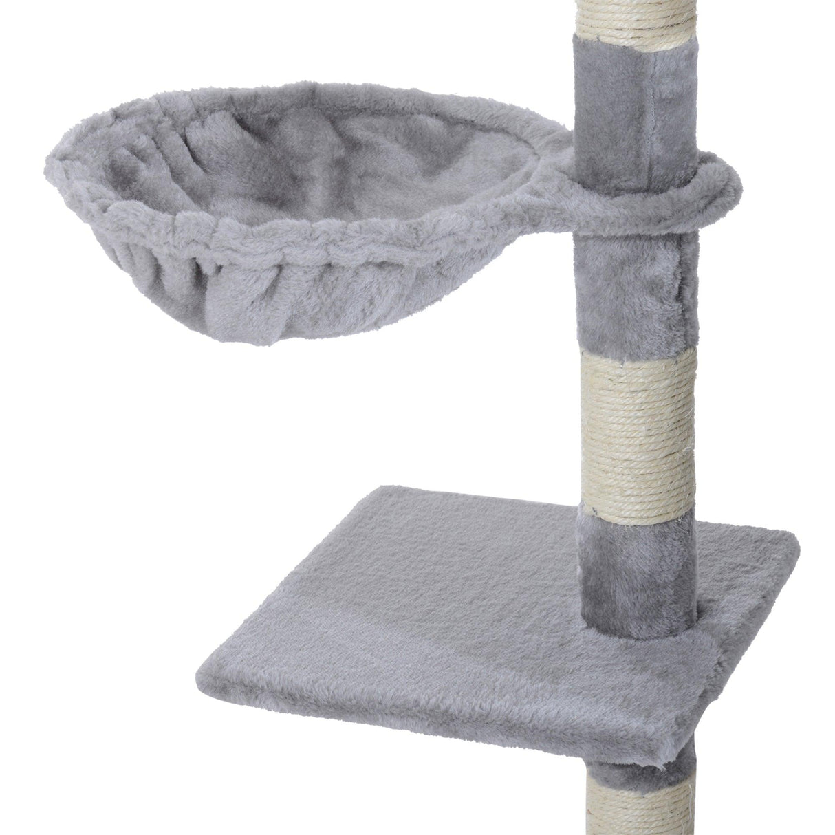 Cat Scratching Post Climbing Tower, 125cm, Grey - Cat Trees - Purr Wish