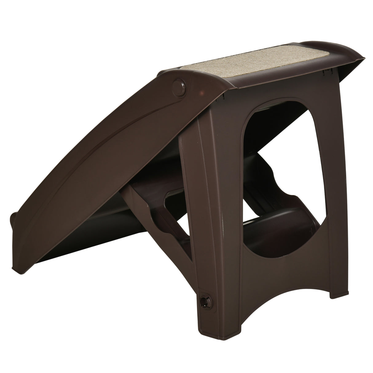 Foldable Pet Stairs for Cats, Dark Brown, 62cm