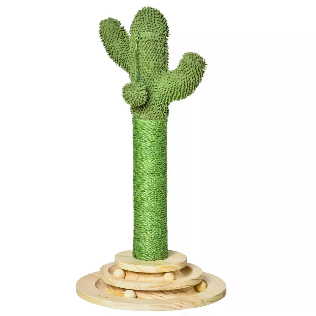 Cactus-Shaped Cat Scratching Post Tower, 60cm - Green - Cat Trees - Purr Wish