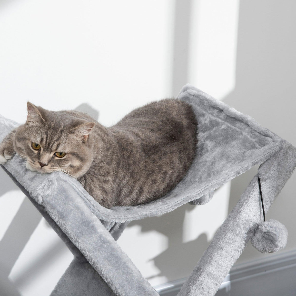 Two-Level Cat Tree Tower, 65cm - Grey - Cat Trees - Purr Wish