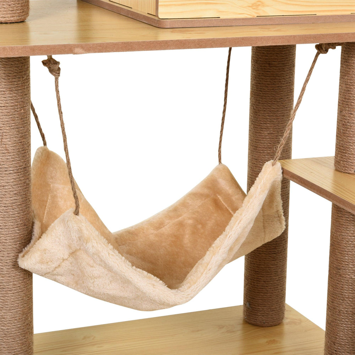 Multi-Level Cat Tree, Scratching Posts, Condo, Ball, 130cm - Yellow - Cat Trees - Purr Wish