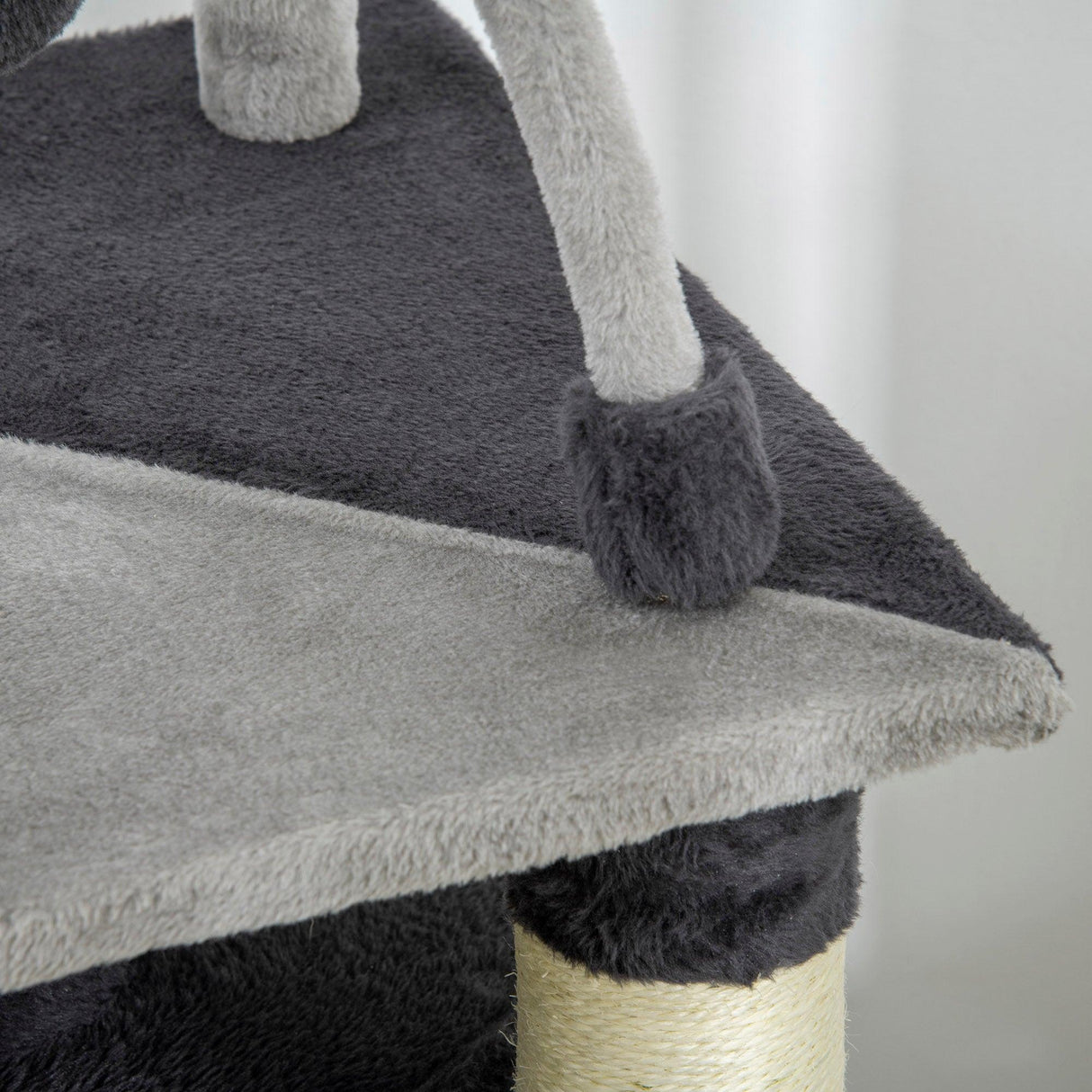 Cat Tree with Scratching Posts & Bed, 114cm - Dark Grey - Cat Trees - Purr Wish