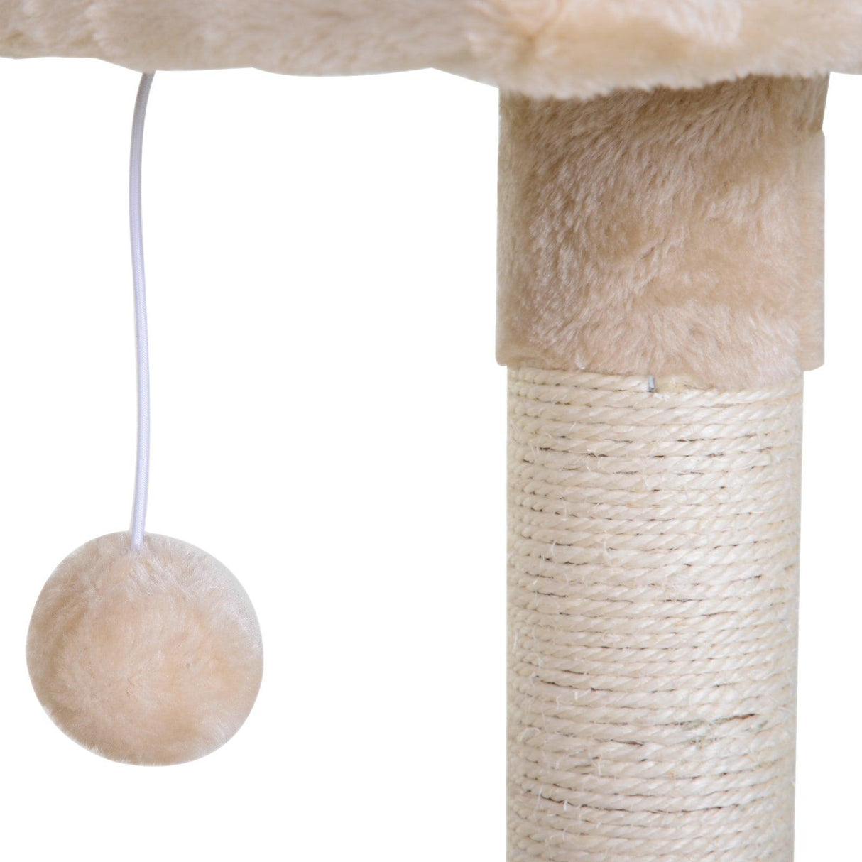 Cat Tree Hammock Bed w/ Scratching Post, 70cm - Beige - Cat Trees - Purr Wish