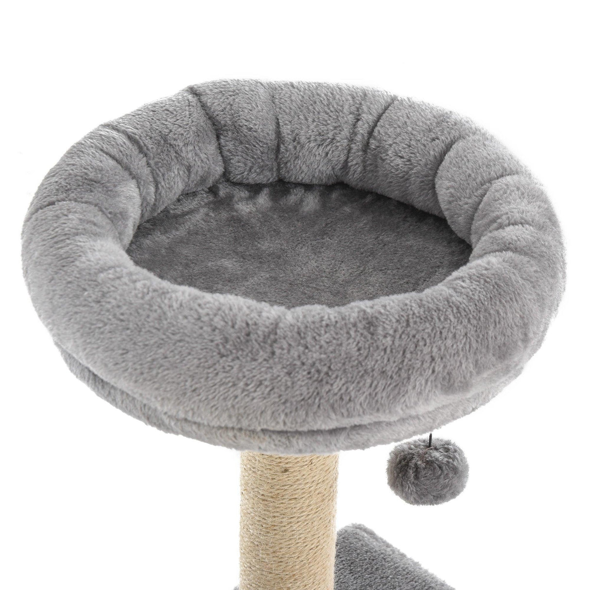 3-Tier Scratching Cat Tree, 96cm - Grey - Cat Trees - Purr Wish