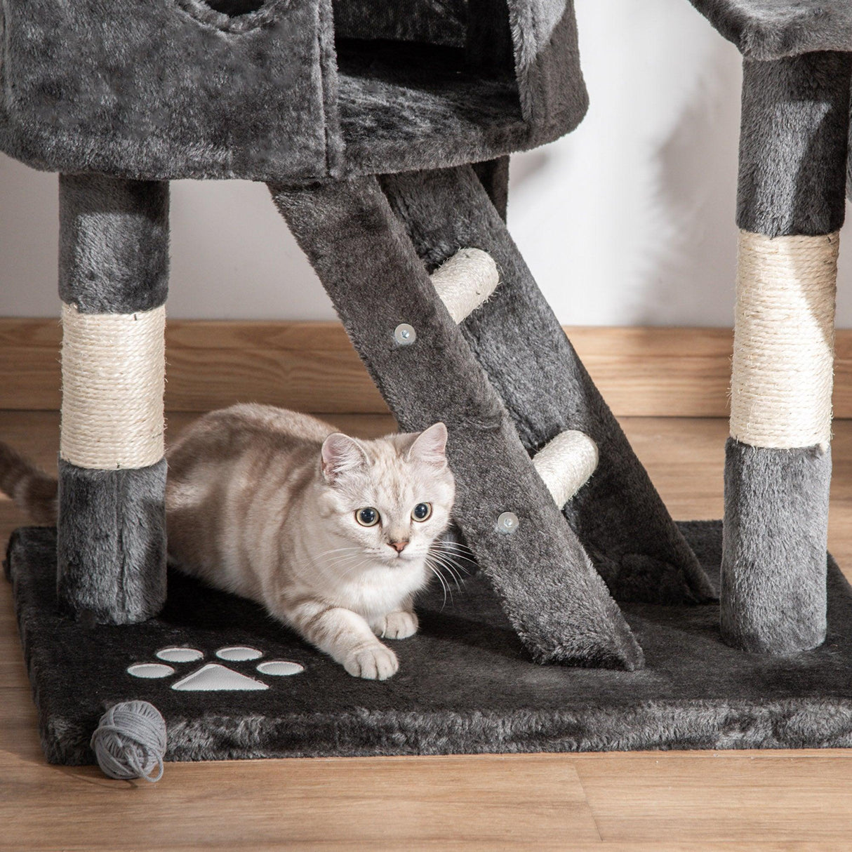 Adjustable Height Cat Tree, 240-260cm - Dark Grey - Cat Trees - Purr Wish