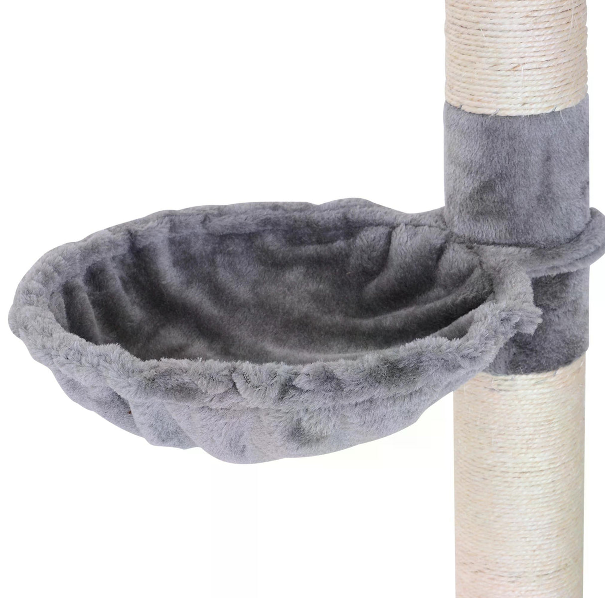 Floor-to-Ceiling Scratcher w/ Plush Platforms, 230-260cm - Grey - Cat Trees - Purr Wish