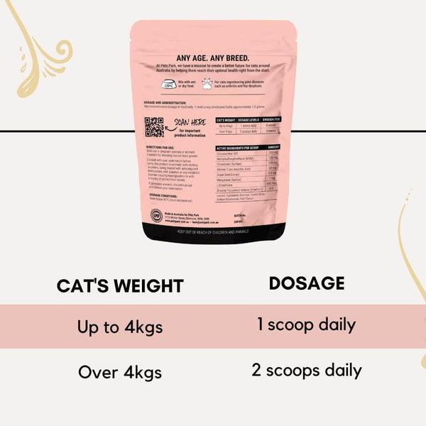 Hip + Joint Supplement for Cats - 60 Scoops - Cat Supplements - Purr Wish