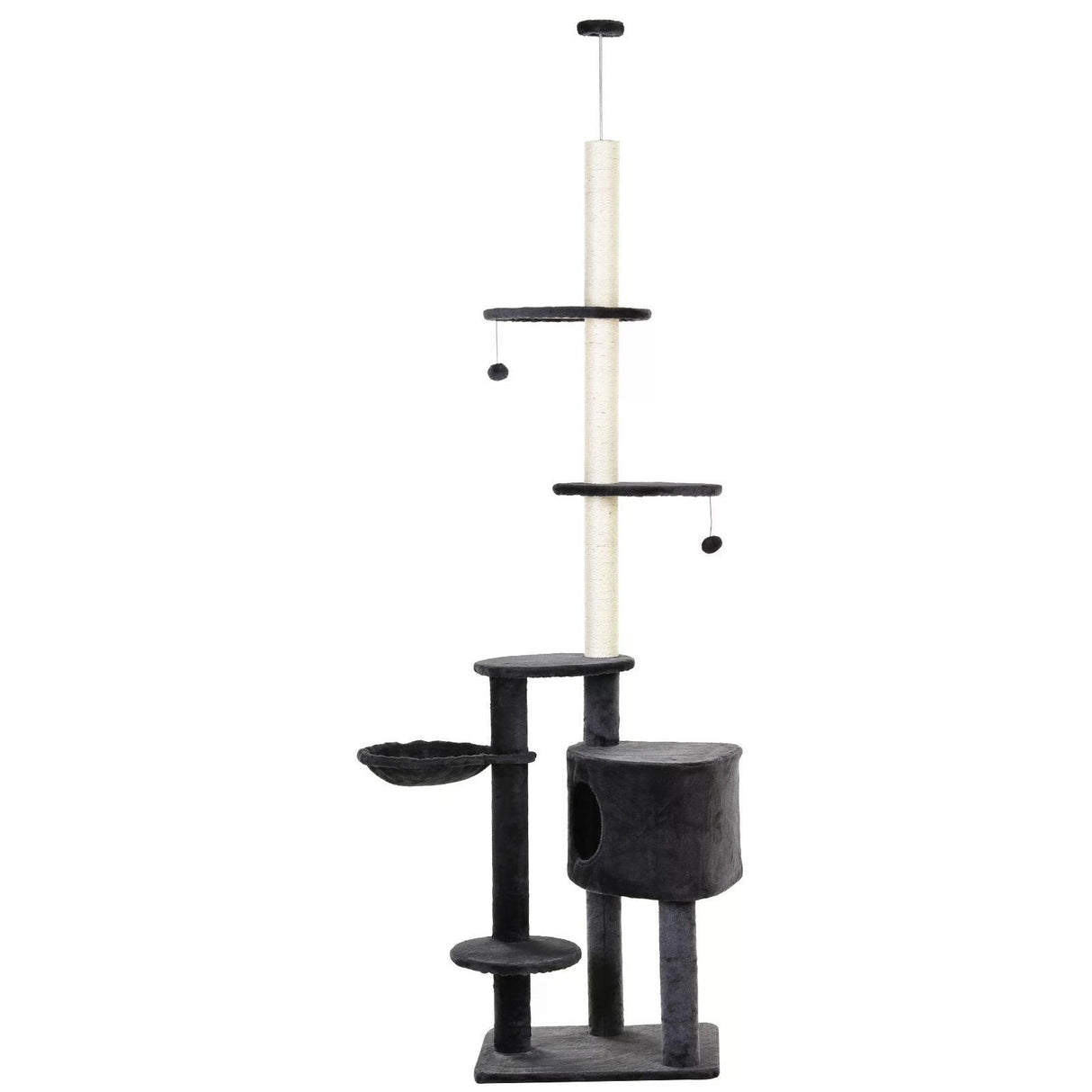 Vertical Cat Tree Condo Tower Grey - Cat Trees - Purr Wish