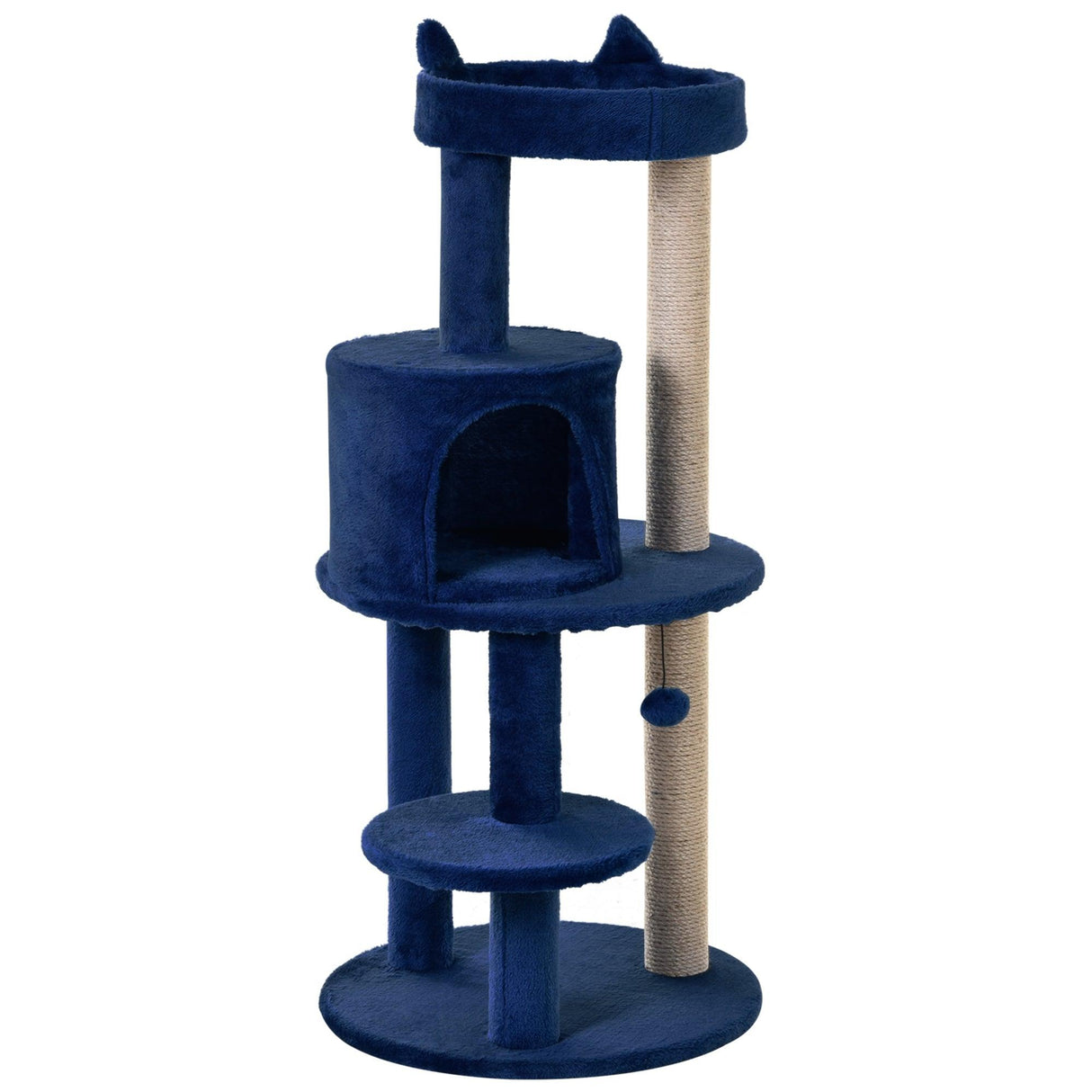 Deluxe 3-Tier Cat Tower - Blue - Cat Trees - Purr Wish