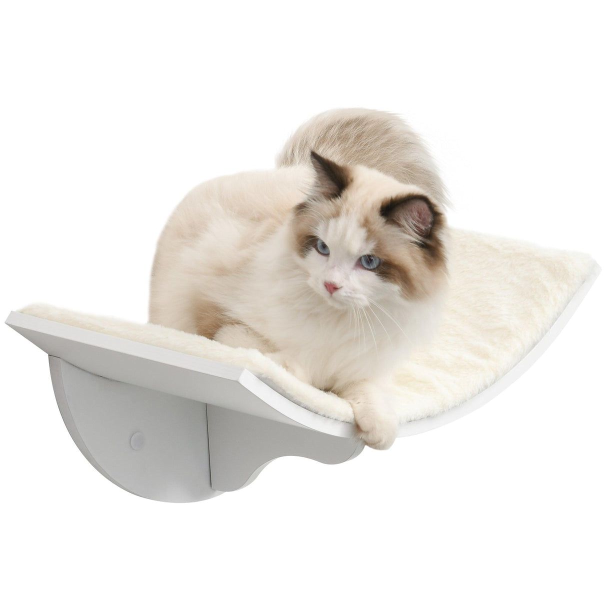 Wall-Mounted Curved Cat Perch Grey - Cat Walls - Purr Wish
