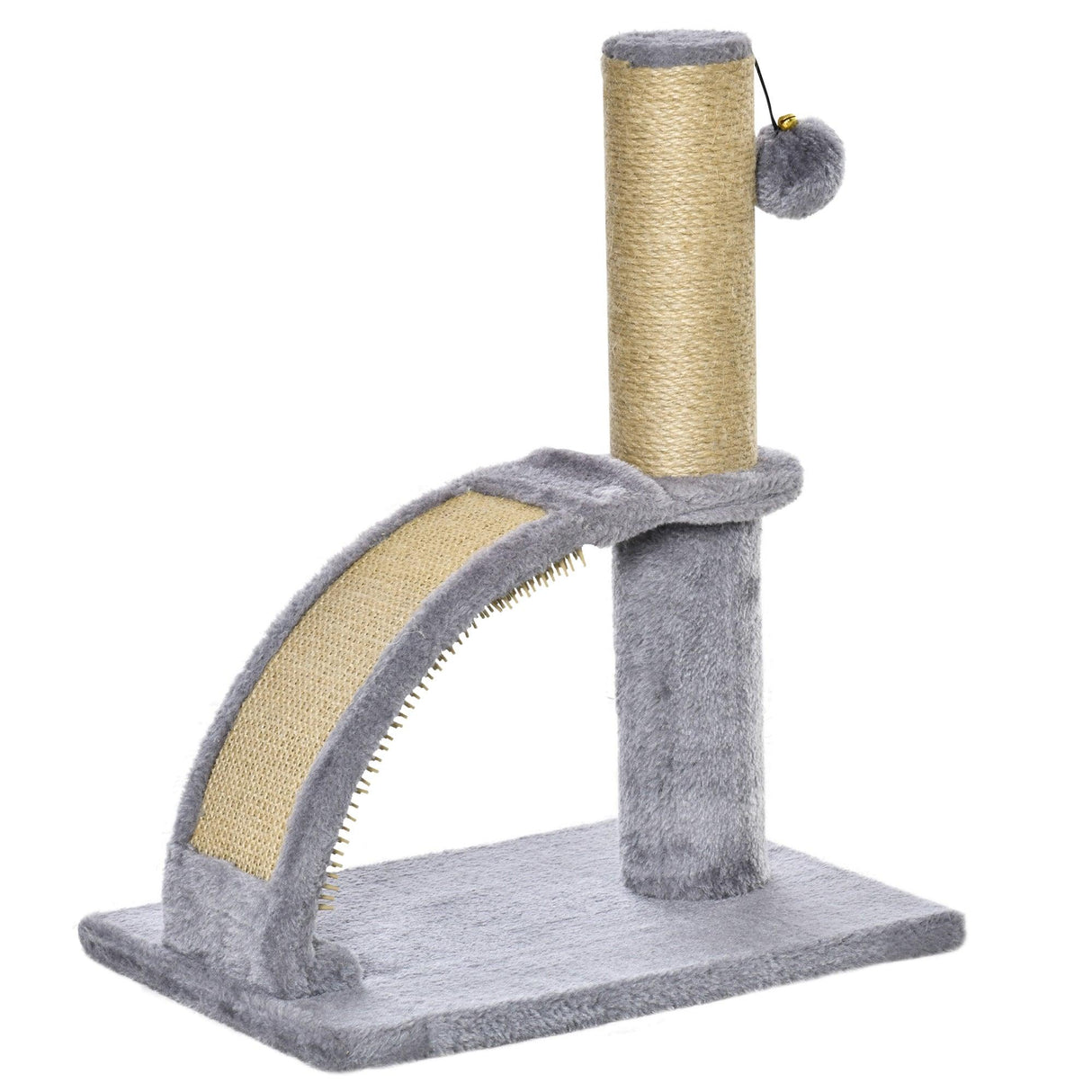 Indoor Cat Tree, Self Grooming, Scratchers, 43cm - Grey - Cat Trees - Purr Wish