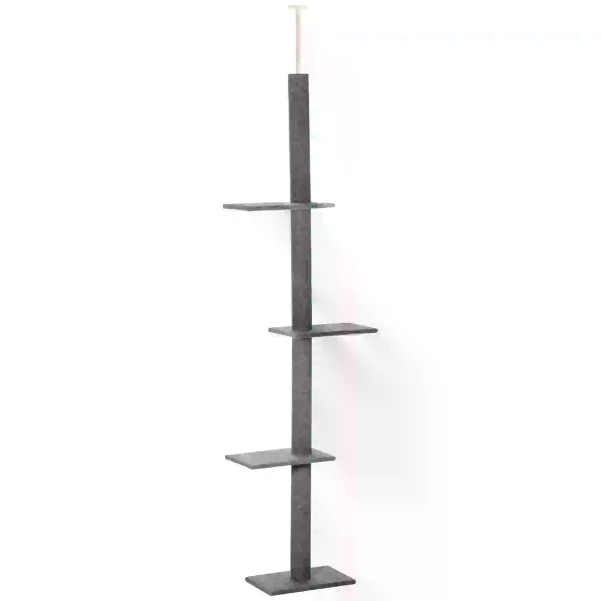 Floor-to-Ceiling Cat Tree with 3 Perches, 228-260cm - Grey - Cat Trees - Purr Wish