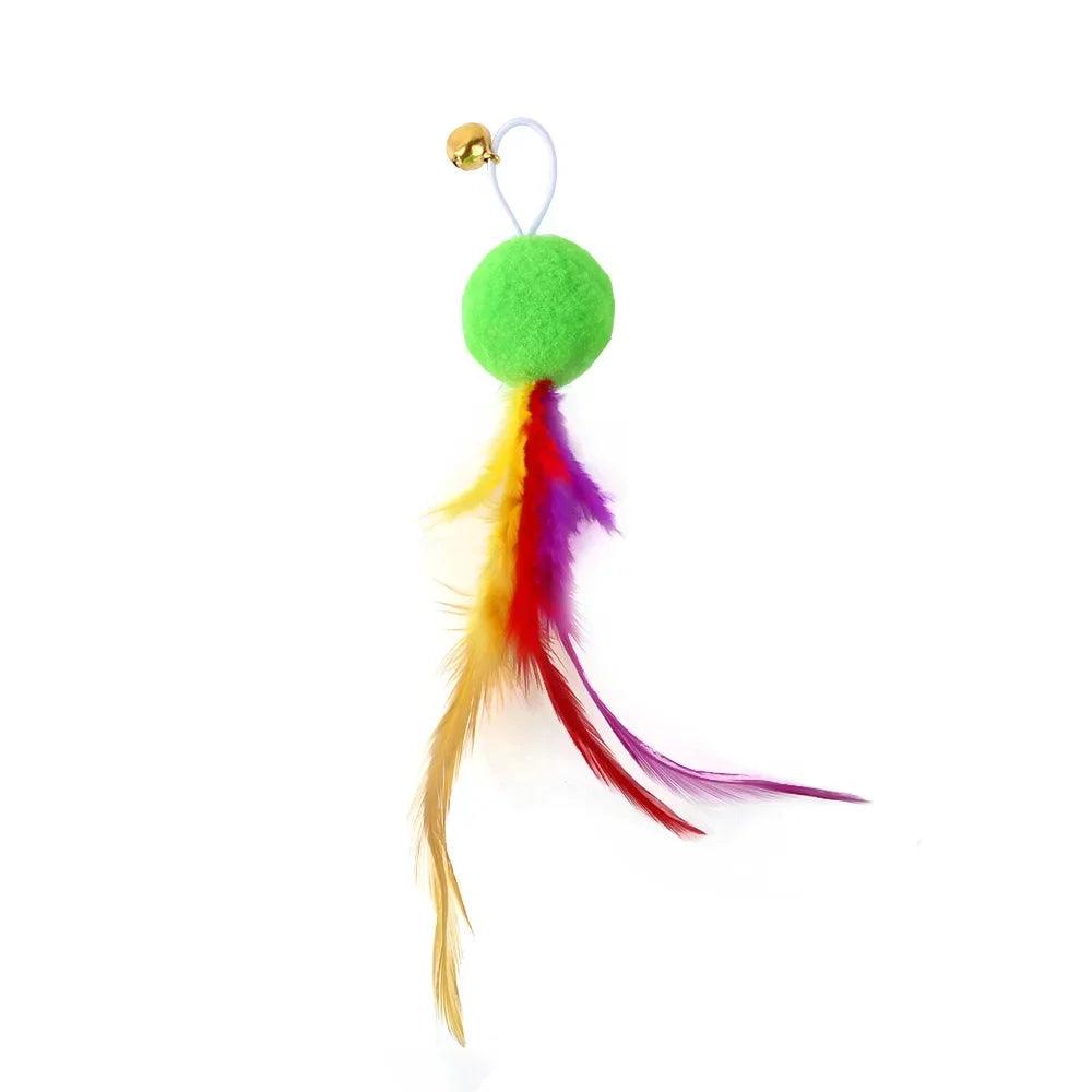 Feathers Cat Wand Toy: Pole & Attachments - Cat Wand Toys - Purr Wish