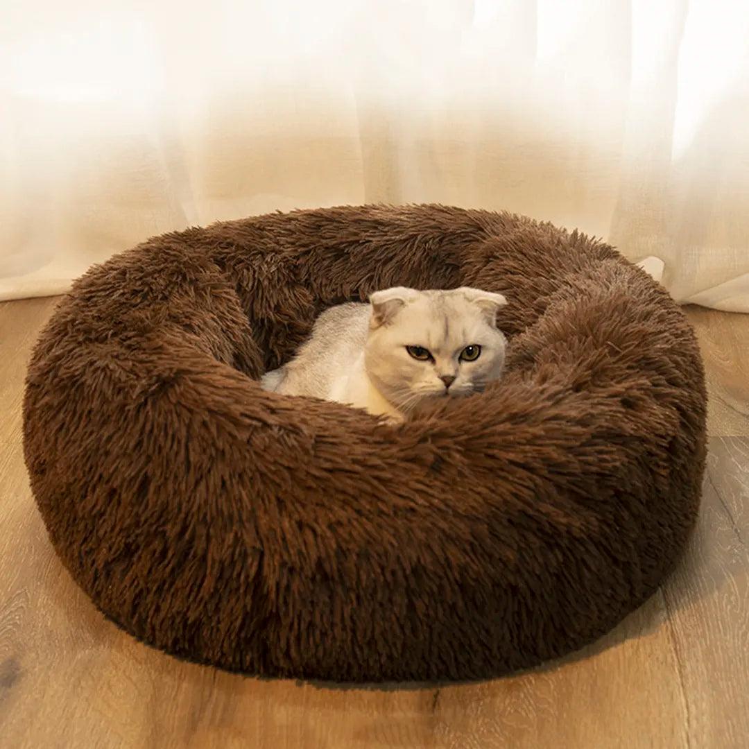 Comfortable Doughnut Cat Bed: Ultra-Soft Round Cat Furniture - Cat Beds - Purr Wish