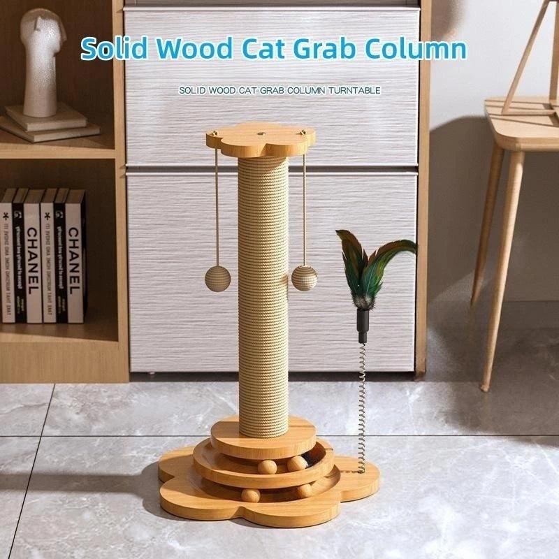 Durable Scratching Board - Solid Wood Cat Turntable - Cat Scratchers - Purr Wish