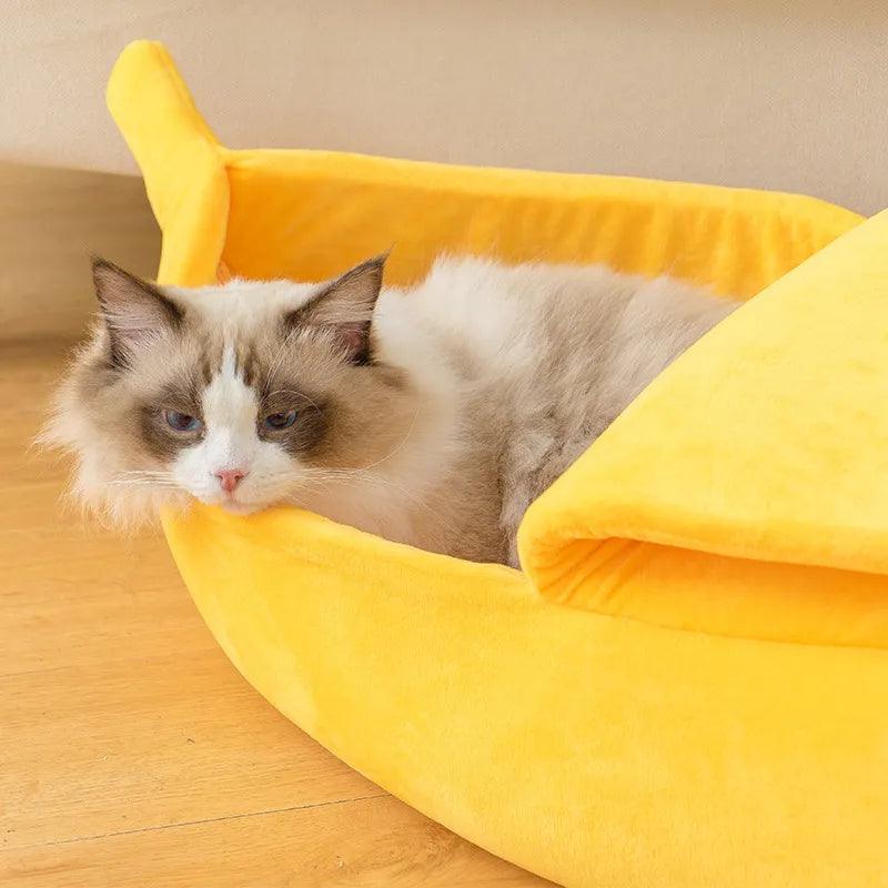 Funny Banana Cat Bed - Cute & Cosy for Cat Naps - Cat Beds - Purr Wish