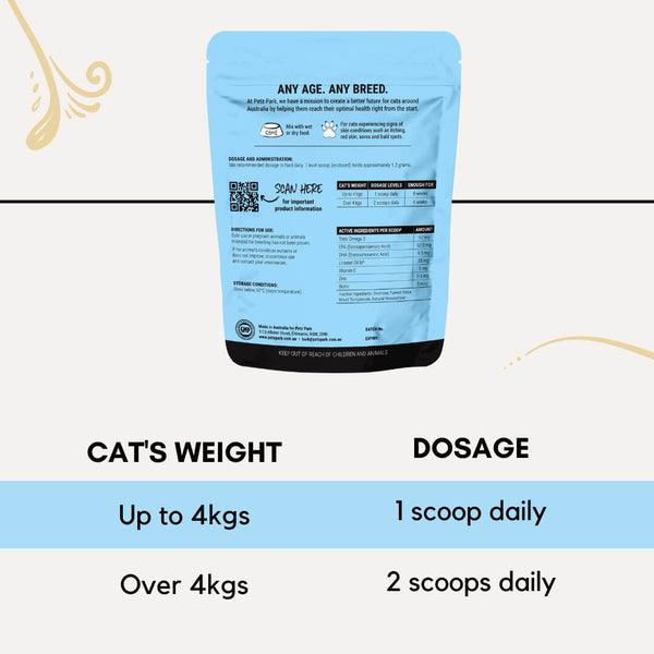Revitalising Skin+Coat Supplement for Cats - 60 Scoops - Cat Supplements - Purr Wish