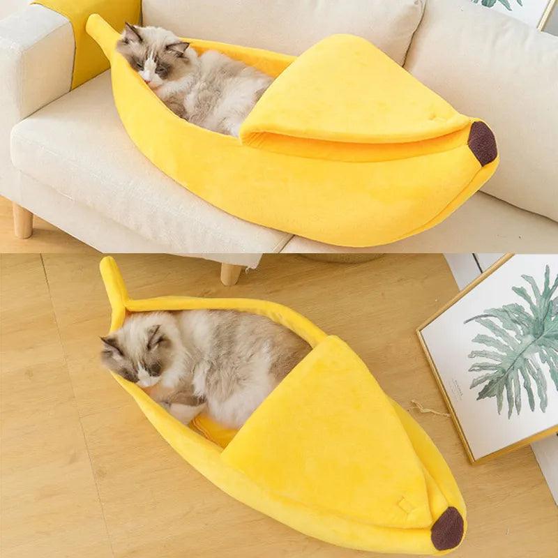Funny Banana Cat Bed - Cute & Cosy for Cat Naps - Cat Beds - Purr Wish