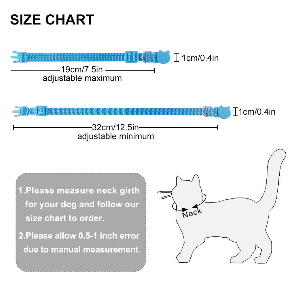 Personalised Nylon Cat Collar with Customised ID - Cat Collars - Purr Wish