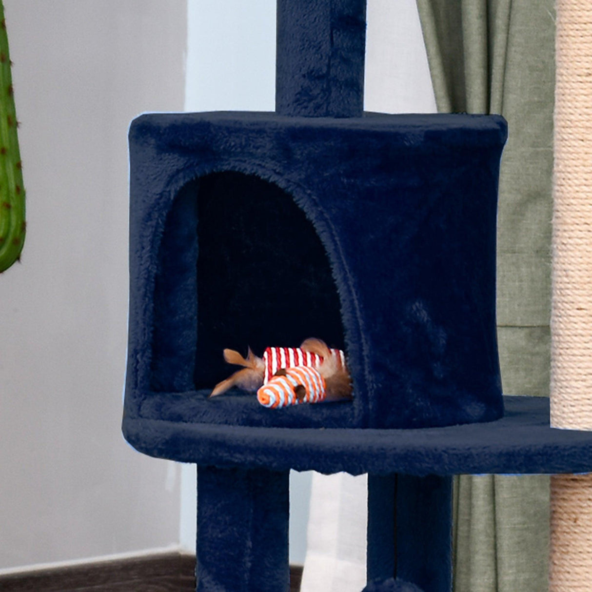 Deluxe 3-Tier Cat Tower - Blue - Cat Trees - Purr Wish