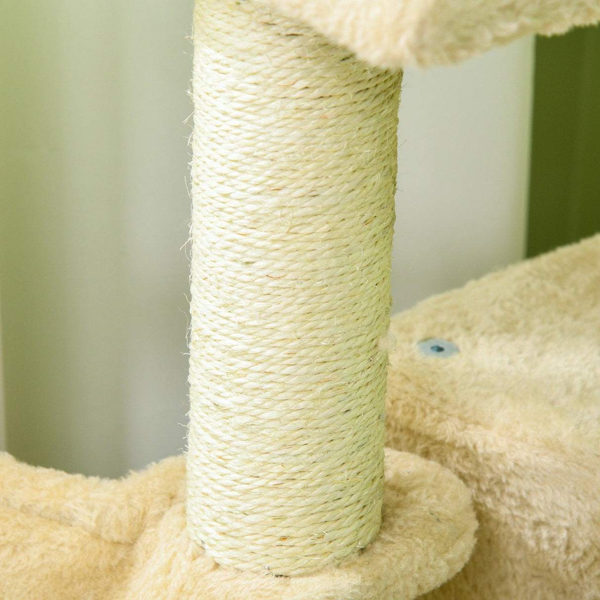 Cat Tree Tower with Sisal Scratching Post, 100cm - Cream White - Cat Trees - Purr Wish