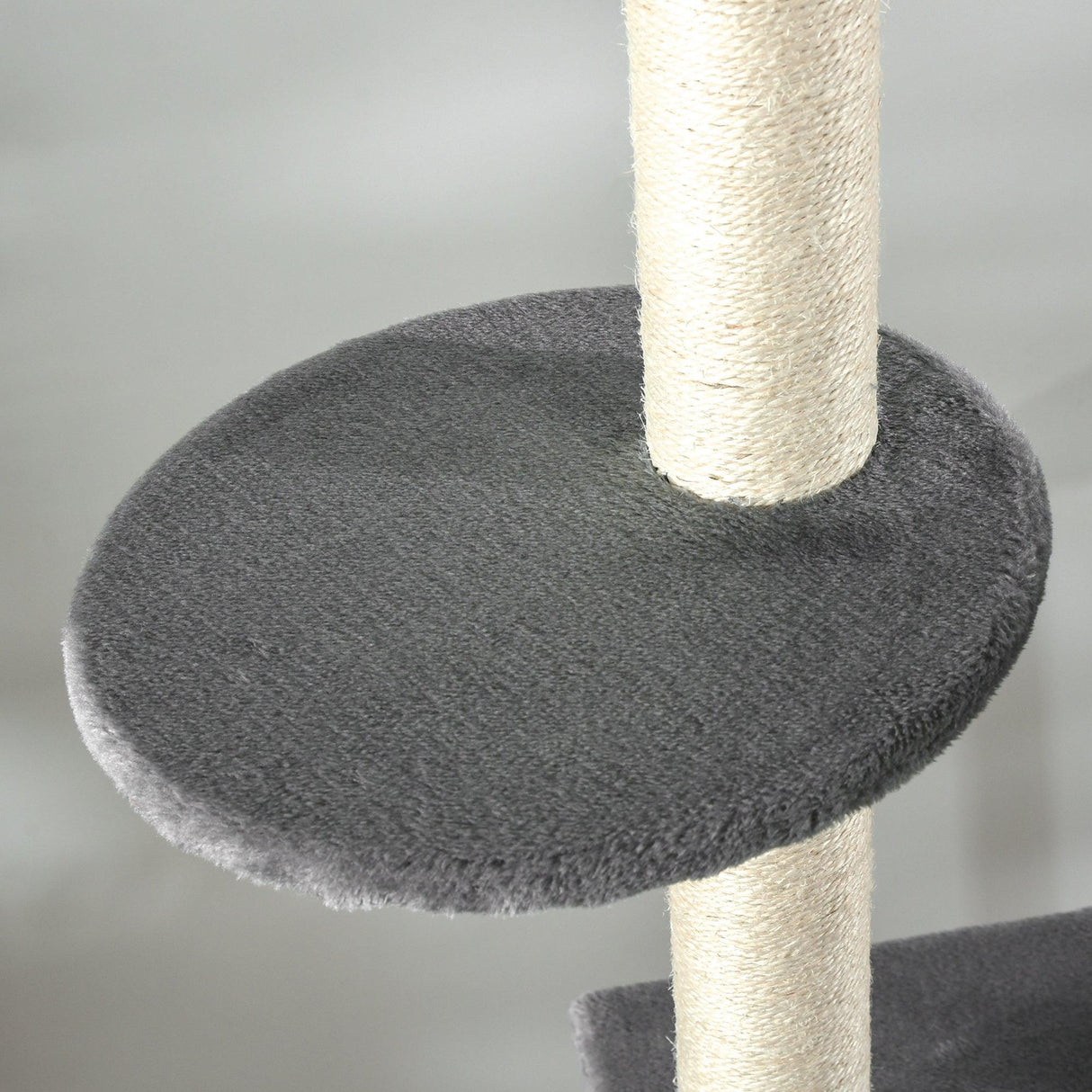 Floor-to-Ceiling Cat Climbing Toy Tower, 230-280cm - Light Grey - Cat Trees - Purr Wish