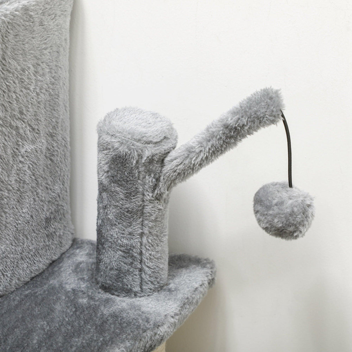 Grey Sisal Cat Tree Tower with Scratching Post, 100cm - Grey - Cat Trees - Purr Wish