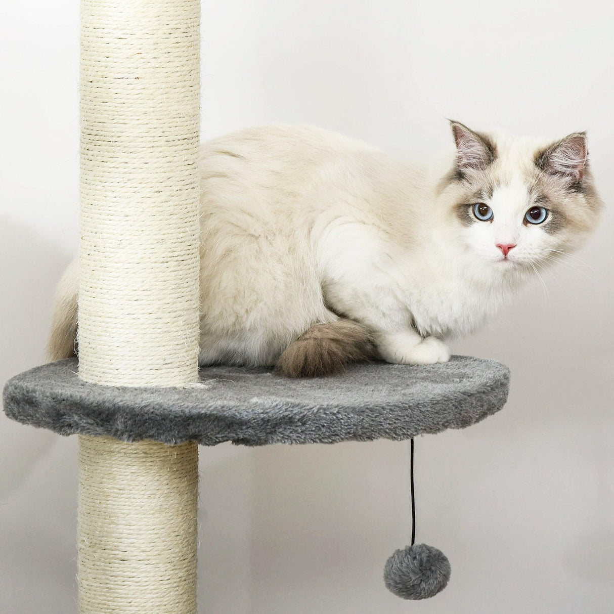 Multi-Layer Cat Tree Tower, 217cm - Light Grey - Cat Trees - Purr Wish