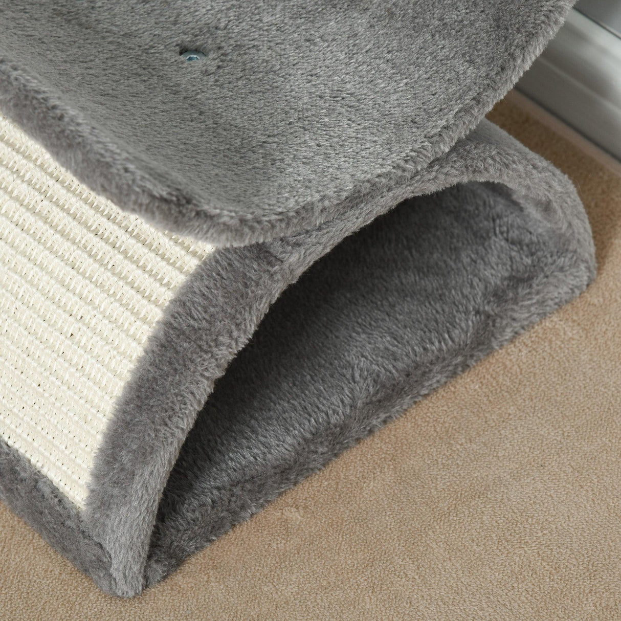 Cat Tower w/ Scratching Post, Perch, Tunnel, Balls, 43cm - Grey - Cat Trees - Purr Wish