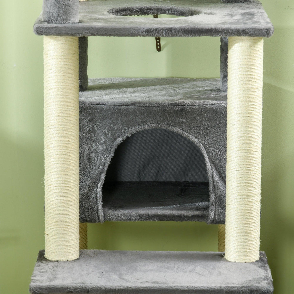 Multi-level Cat Tree w/ Scratching Posts, Bed, Condo, 184cm - Grey - Cat Trees - Purr Wish