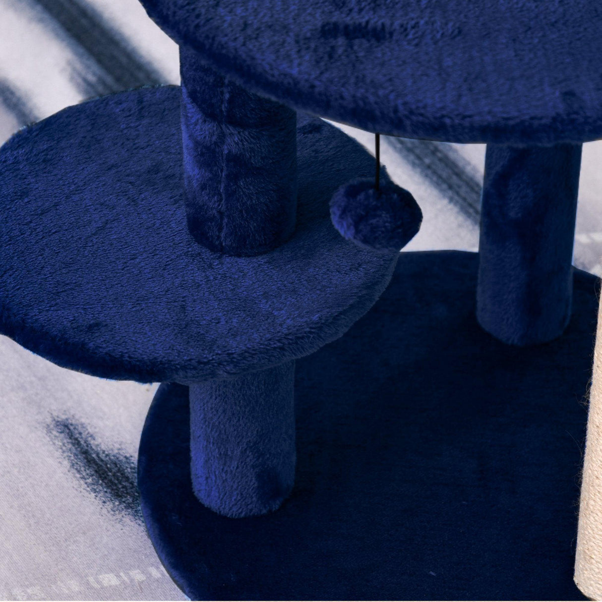 Deluxe 3-Tier Cat Tower - Blue - Cat Trees - Purr Wish