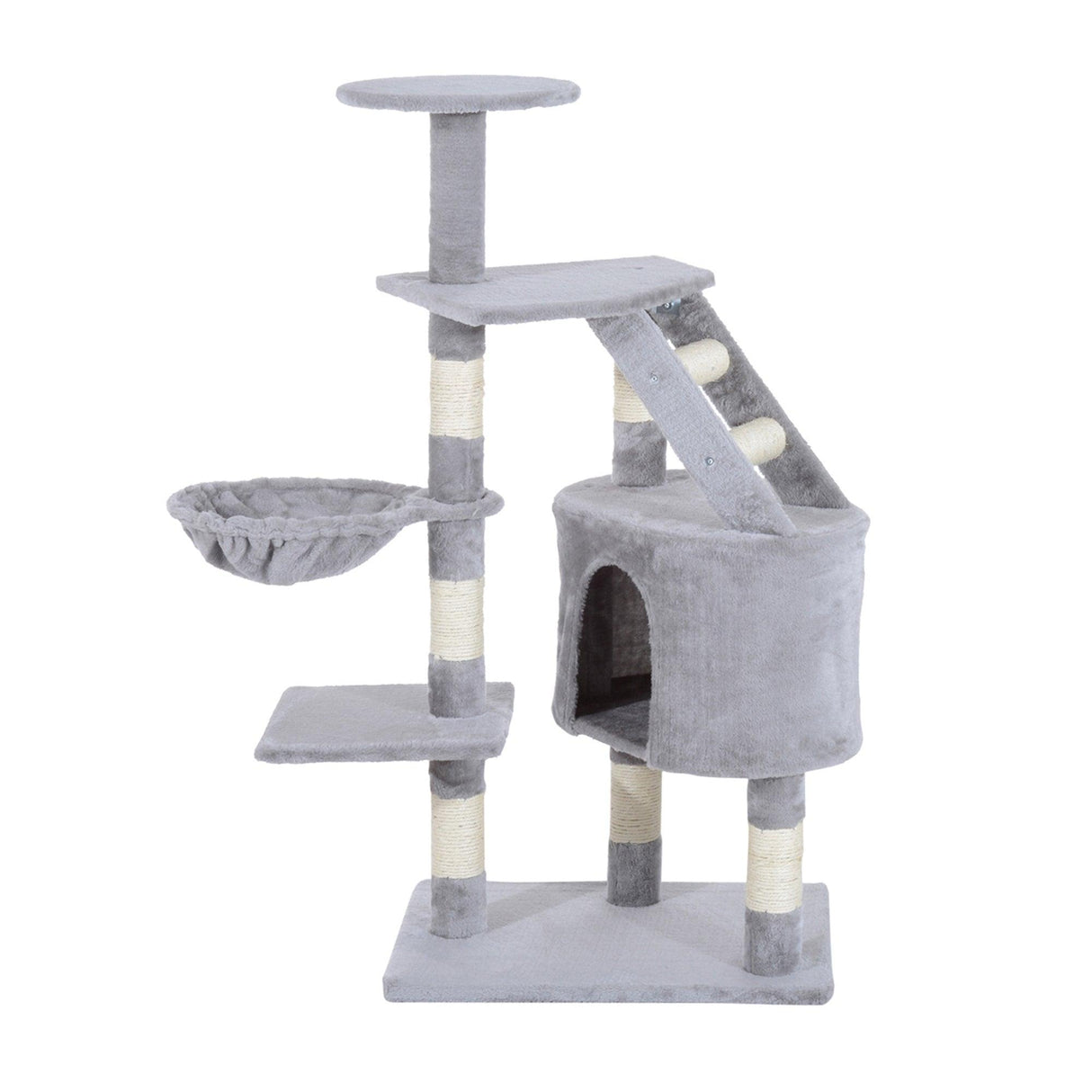 Cat Scratching Post Climbing Tower, 125cm, Grey - Cat Trees - Purr Wish