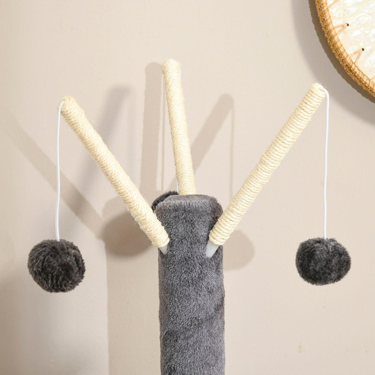 Multifunctional Cat Tree - Bed, Tunnel, Perch, Toy, 121cm - Dark Grey - Cat Trees - Purr Wish