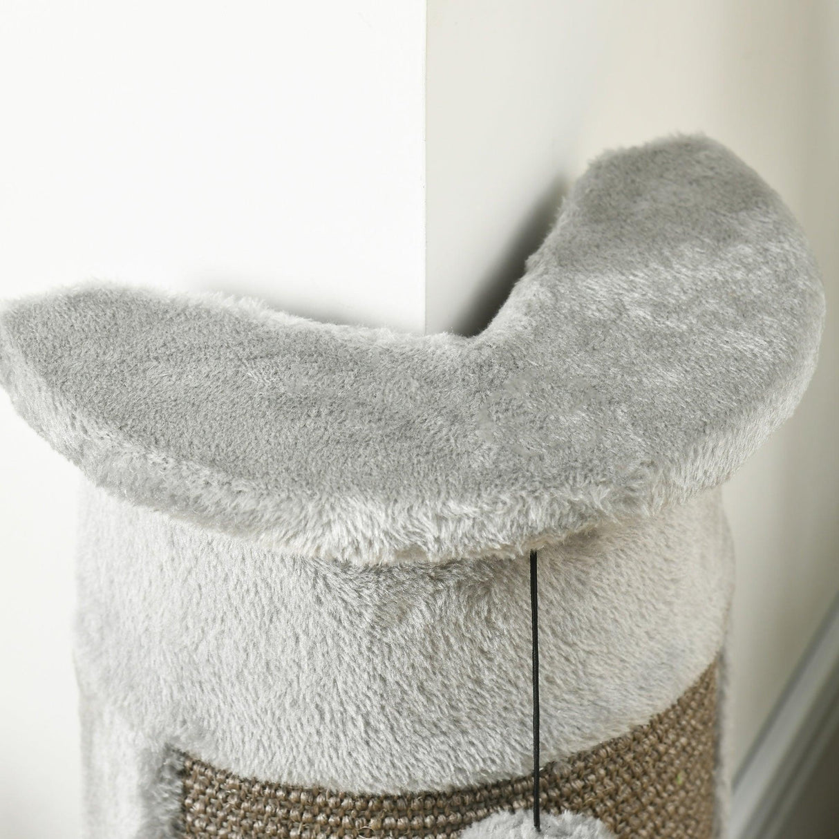 Wall-Mounted Cat Scratching Post w/ Soft Plush Cover, 58cm - Grey - Cat Scratchers - Purr Wish