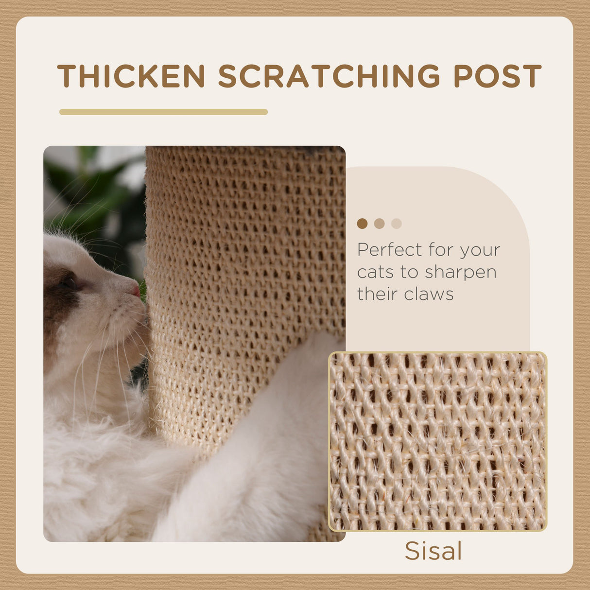 Grey Multi-Level Cat Tower with Plush Perches