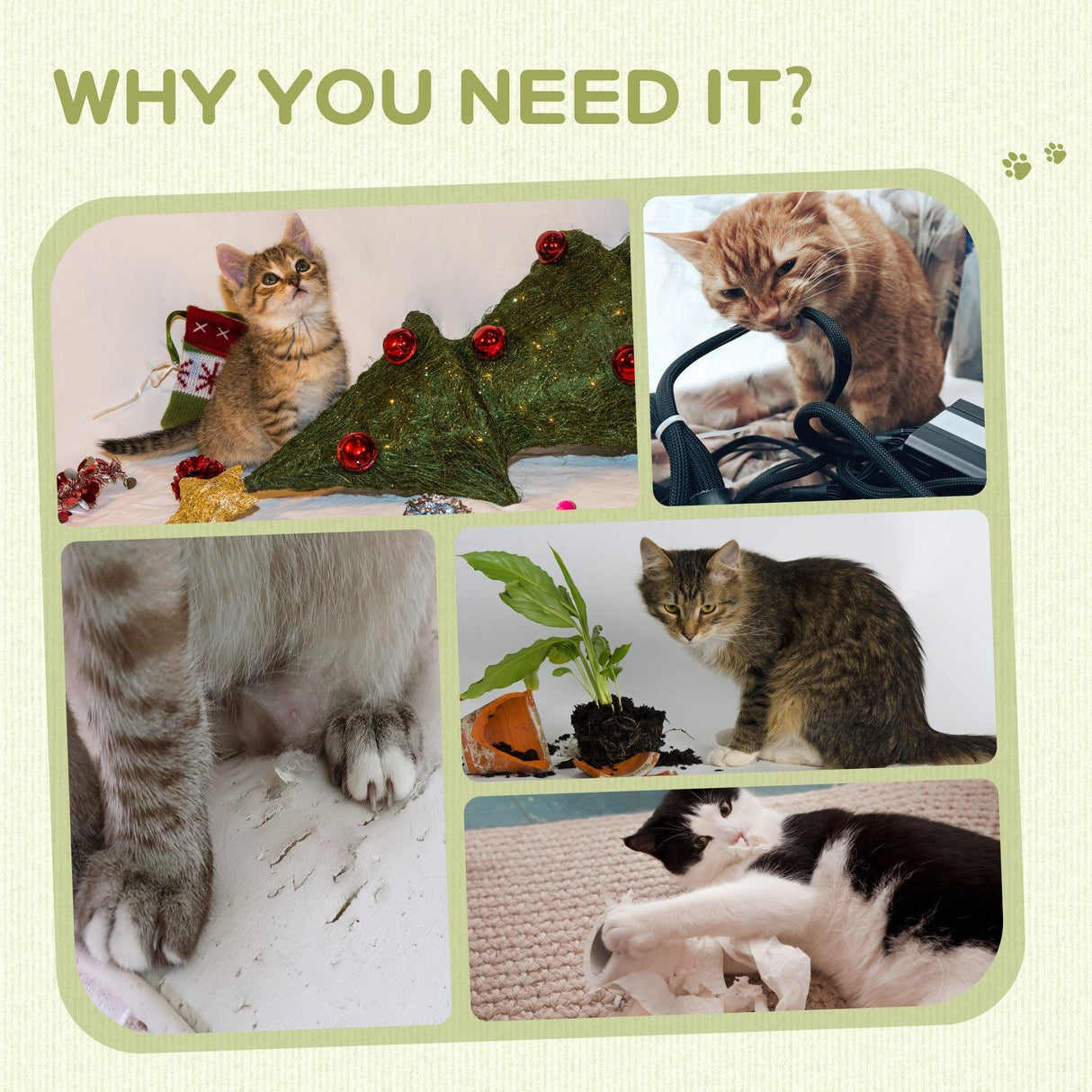 Jute Cat Scratching Post w/ Hanging Toy, 79Hcm - Beige - Cat Scratchers - Purr Wish