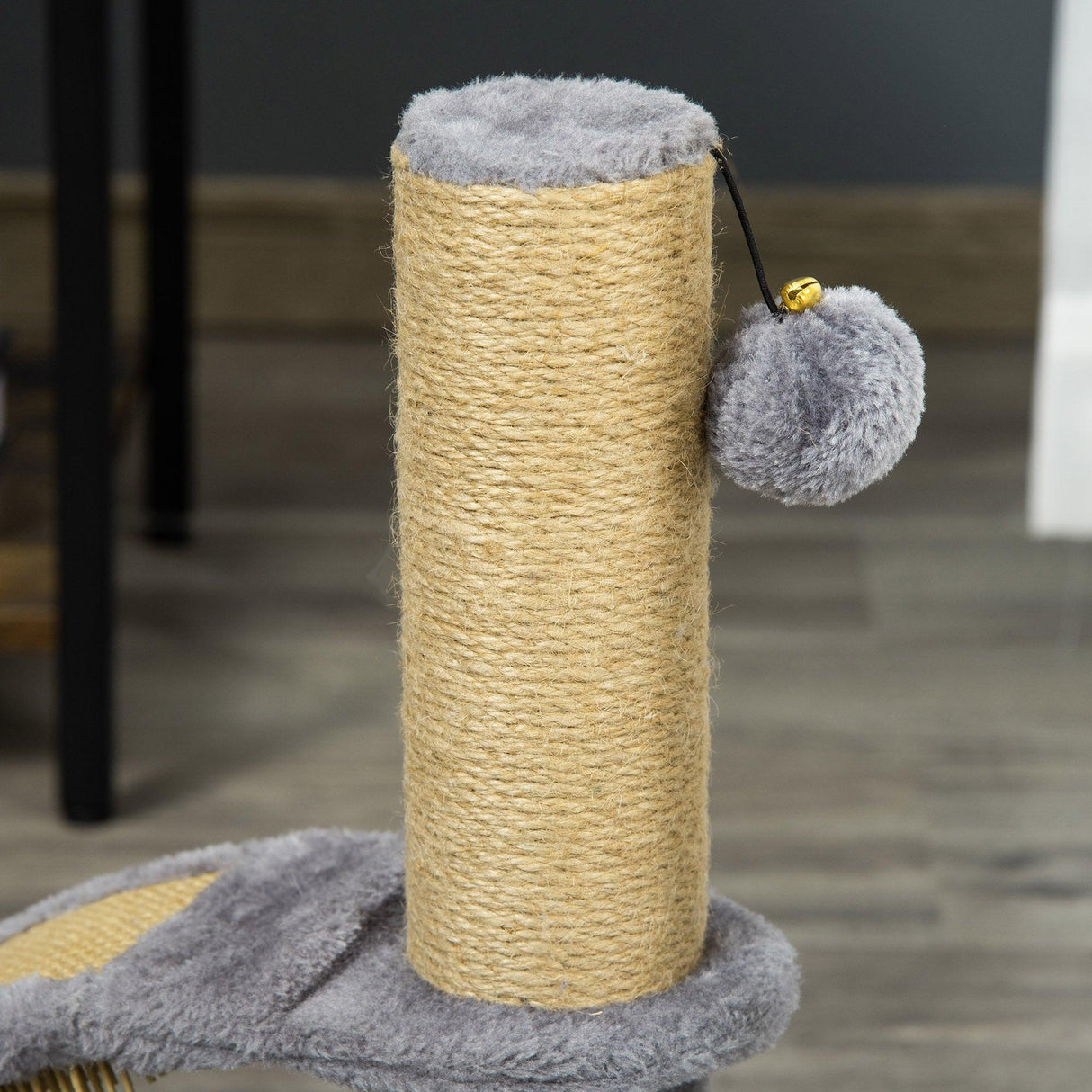 Indoor Cat Tree, Self Grooming, Scratchers, 43cm - Grey - Cat Trees - Purr Wish