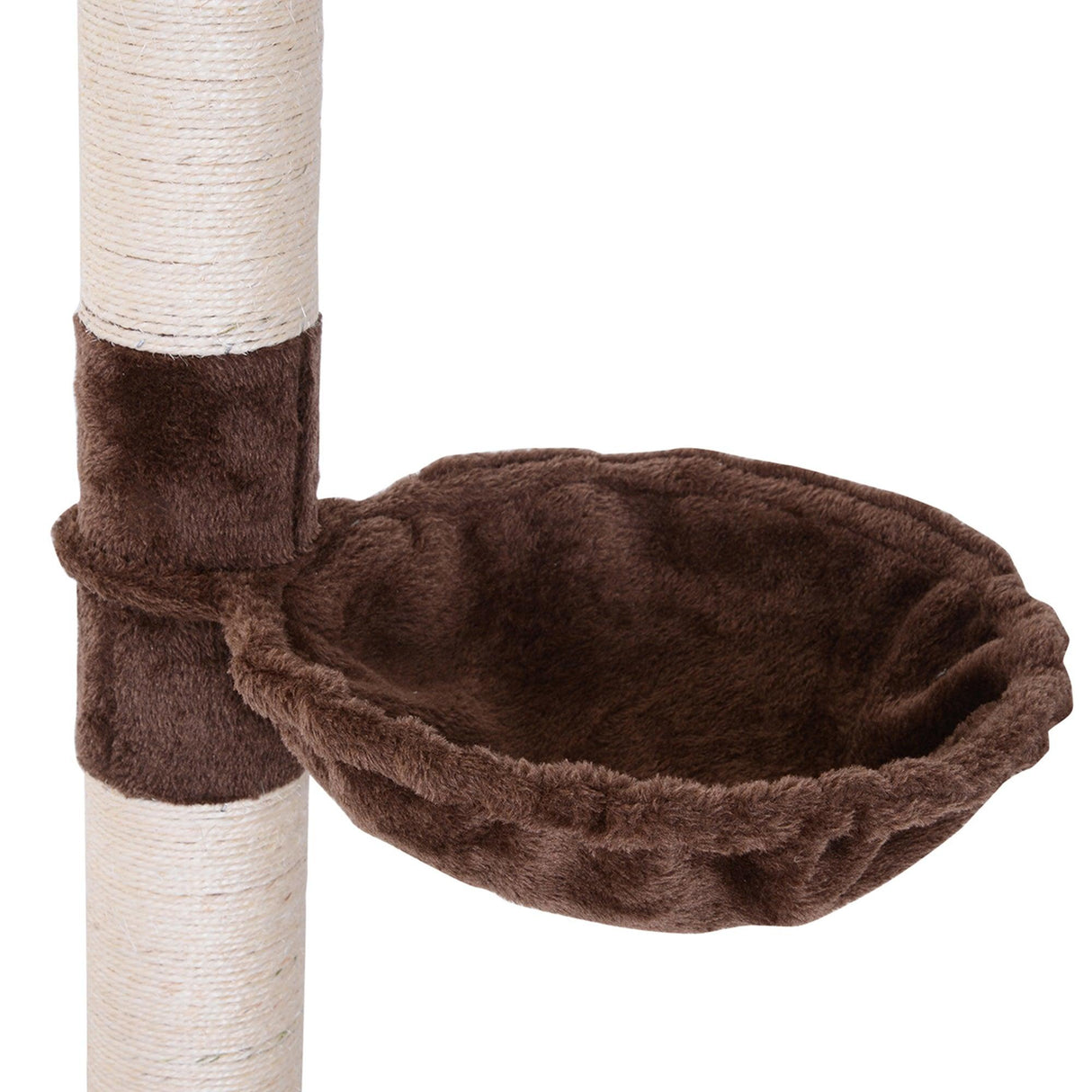5-Tier Floor to Ceiling Cat Tree, Adjustable Height, Brown - Cat Trees - Purr Wish