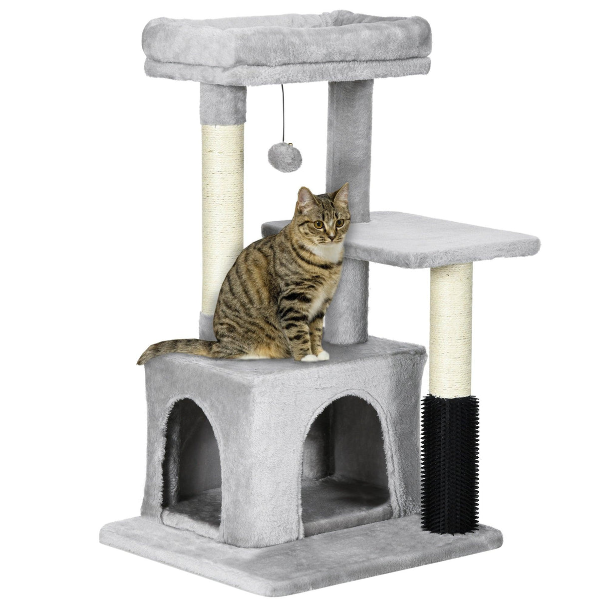 Cat Tree Climbing Activity Center w/ Scratchers, 85cm - Grey - Cat Trees - Purr Wish