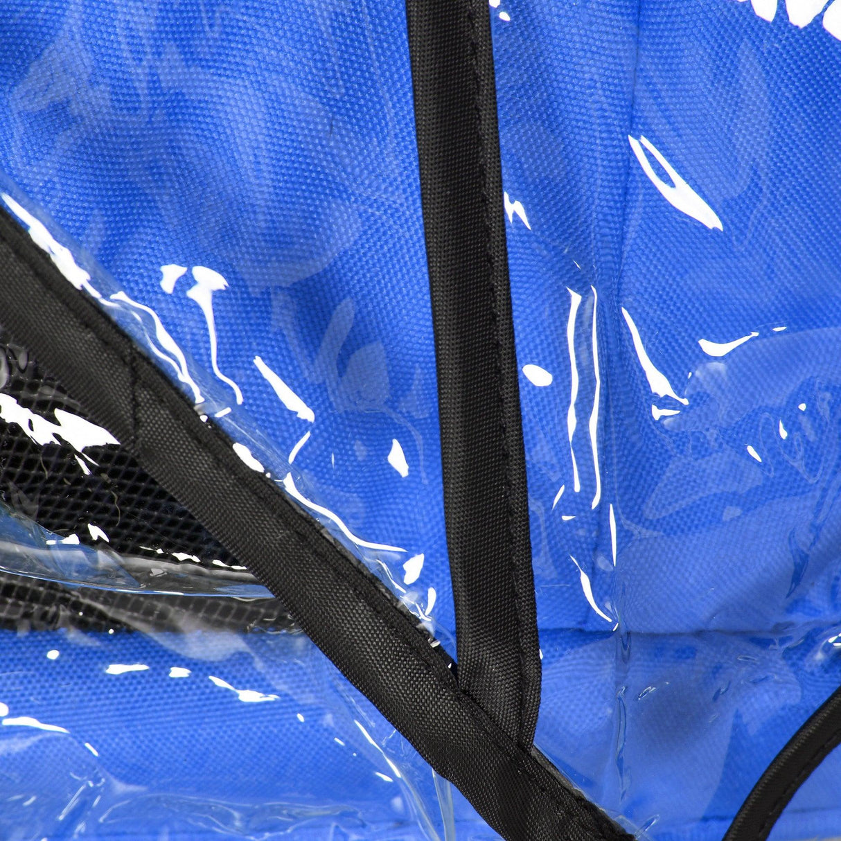 Cat Stroller with Rain Cover and EVA Wheels - Blue - Cat Carriers & Strollers - Purr Wish