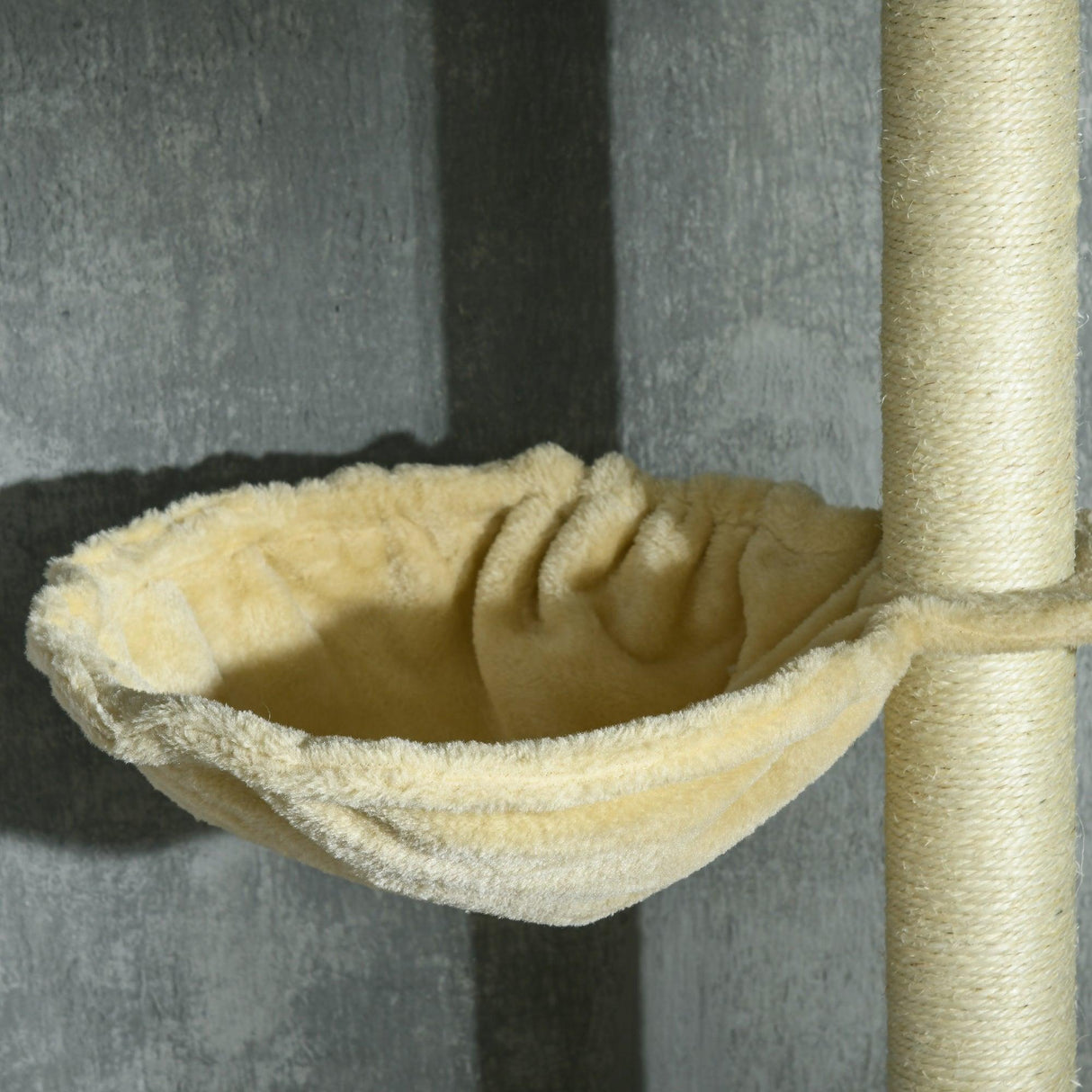 6-Tier Floor-to-Ceiling Adjustable Cat Tree, 230-250cm - Beige - Cat Trees - Purr Wish