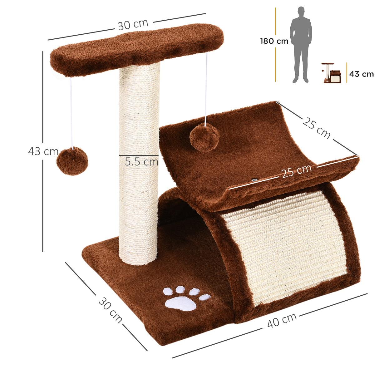 Blue Large Elevated Pet Bed for Cats, 40Lx30Wx43h-cm