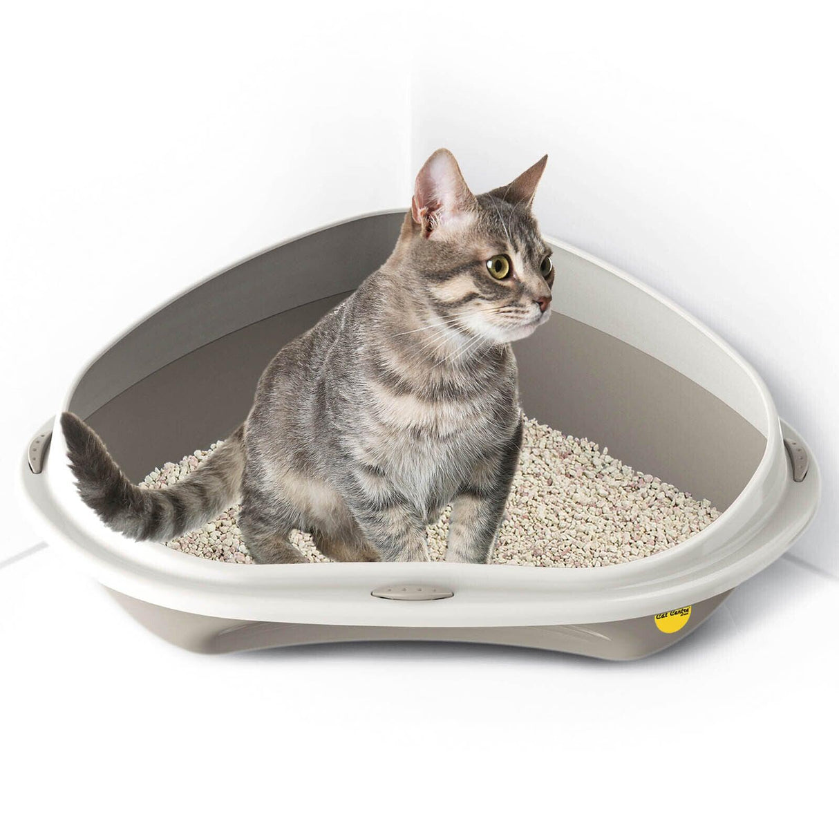 Cat Corner Litter Tray Large or Jumbo Rim Pet Open Toilet Pan Box Cat Centre® - Cat Litter Trays - Purr Wish