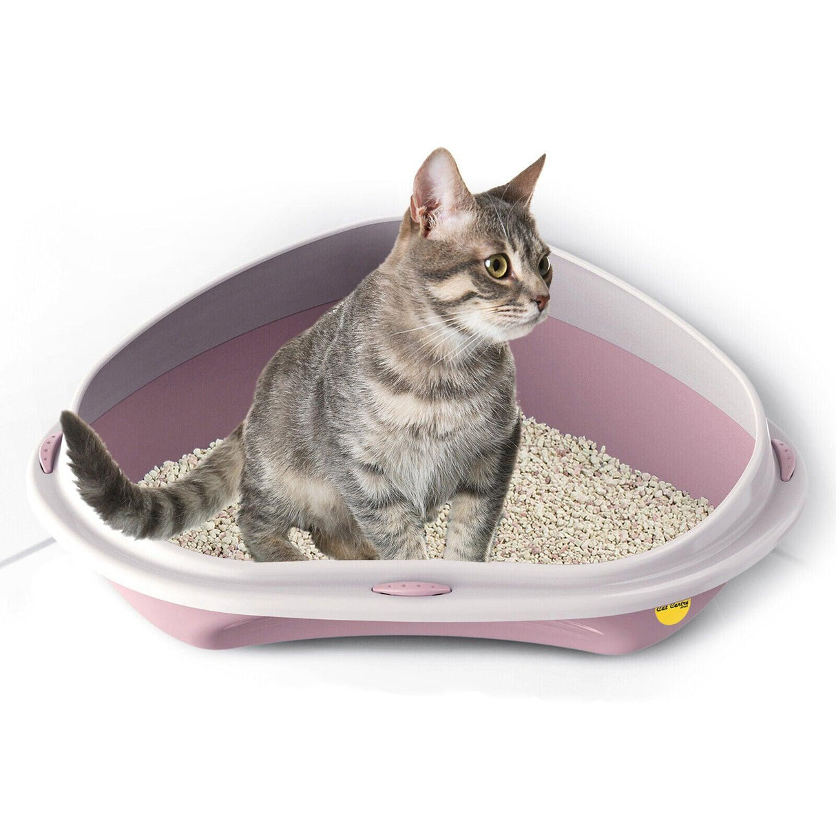 Cat Corner Litter Tray Large or Jumbo Rim Pet Open Toilet Pan Box Cat Centre® - Cat Litter Trays - Purr Wish
