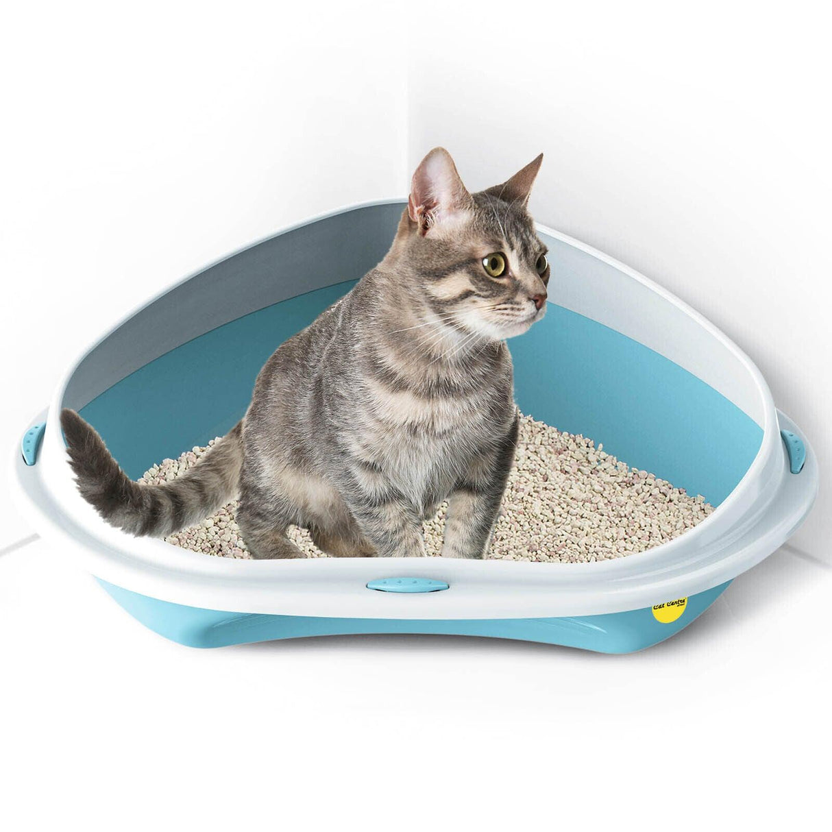 Cat Corner Litter Tray Large or Jumbo Rim Pet Open Toilet Pan Box Cat Centre® - Cat Litter Trays - Purr Wish