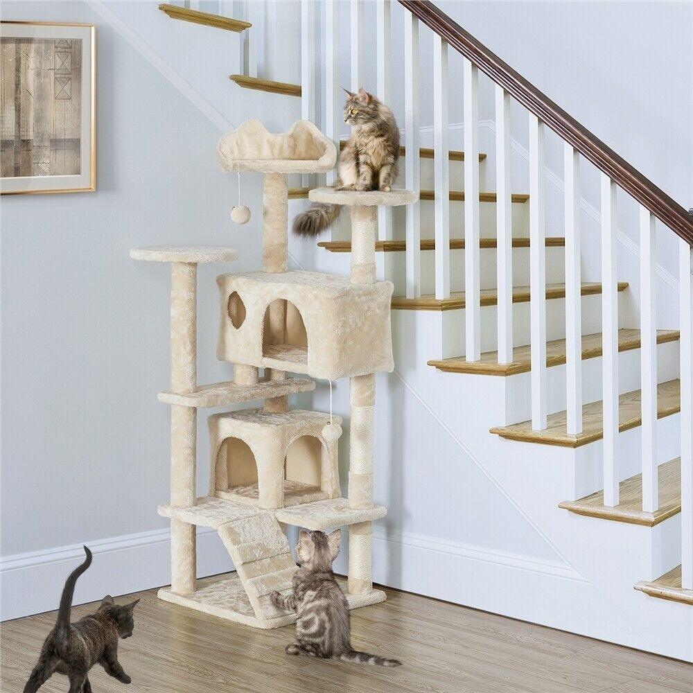 Cat Tree Tower Cat Condo with Scratching Posts & Ladder - Cat Trees - Purr Wish