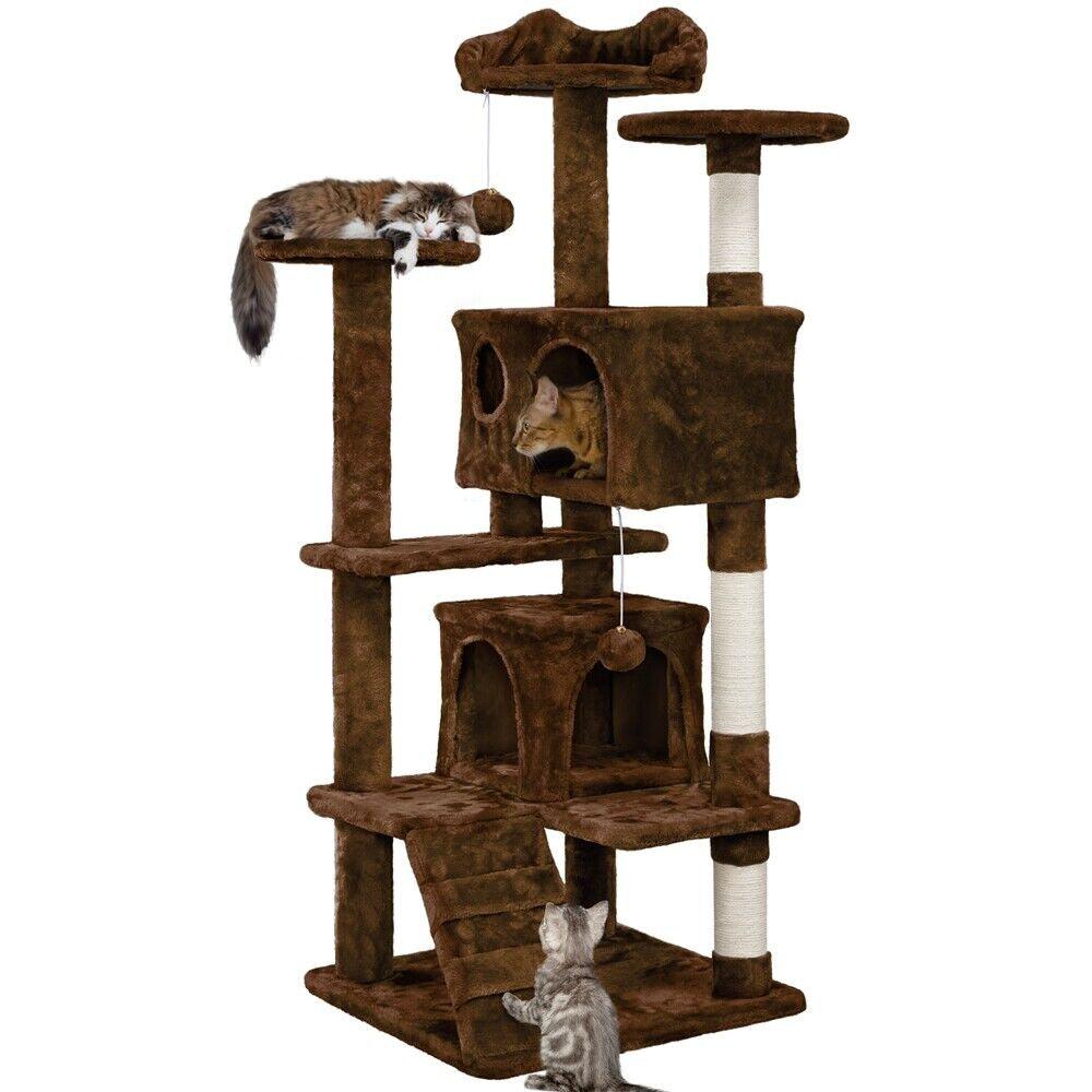 Cat Tree Tower Cat Condo with Scratching Posts & Ladder - Cat Trees - Purr Wish